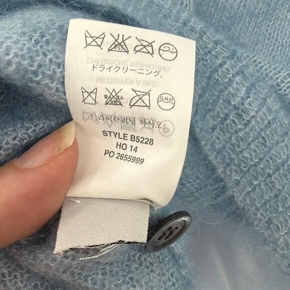 J Crew Mohair Cardigan Y2K Womens Sweater Sz M Cardigan Cozy Coquette Preppy - Picture 9 of 9